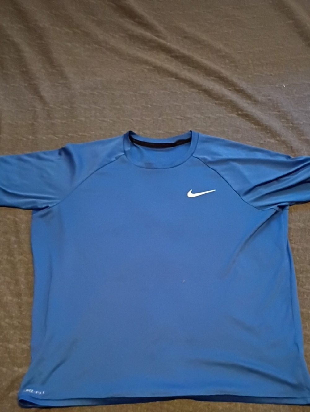 Nike Men's Royal Blue Short Sleeve Swim Rash Guard Top